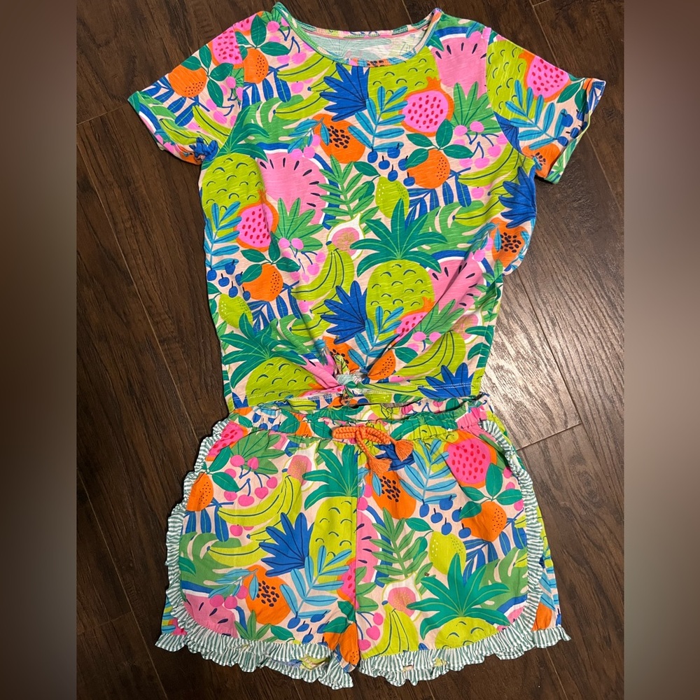 Mini Boden Fruity Jungle Print set size 13